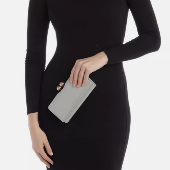 TED BAKER Felicee Grey Bobble Matinee Clutch Purse NWT - Picture 6 of 7